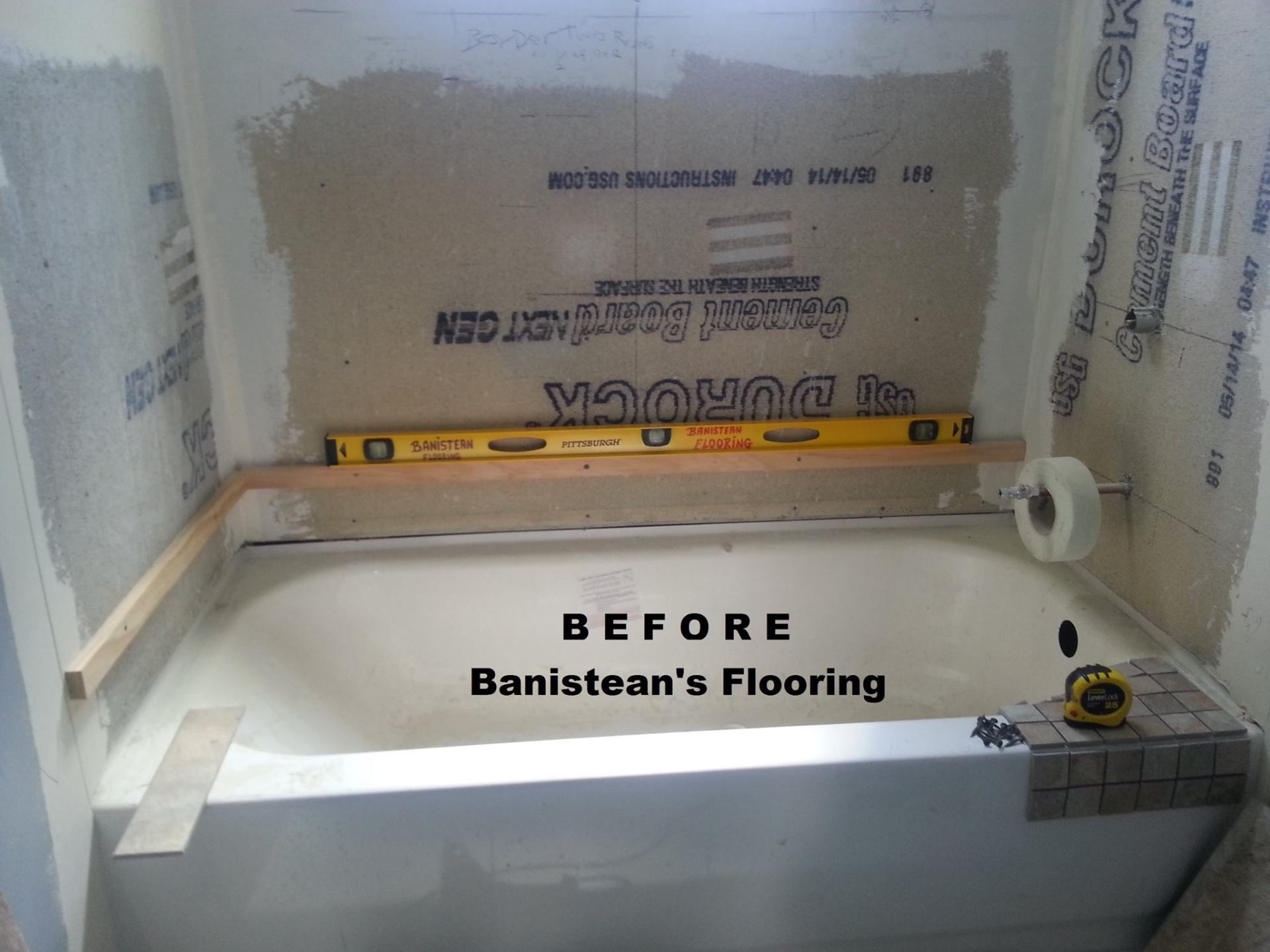 Bathroom tile before installation