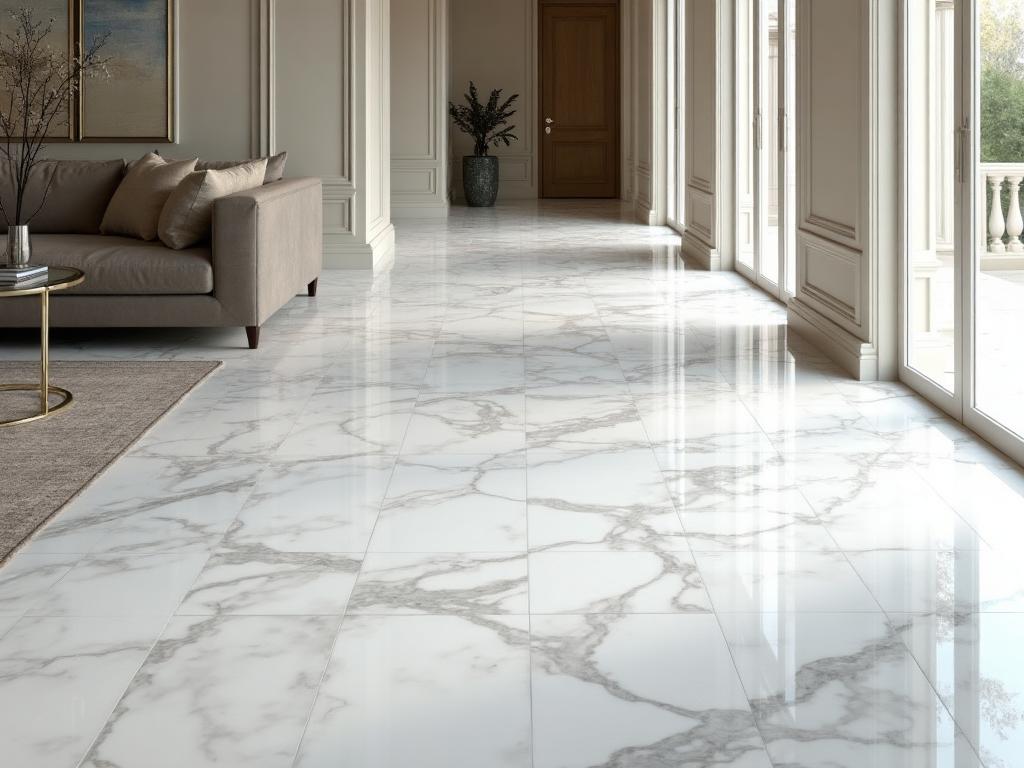 Marble floor installation